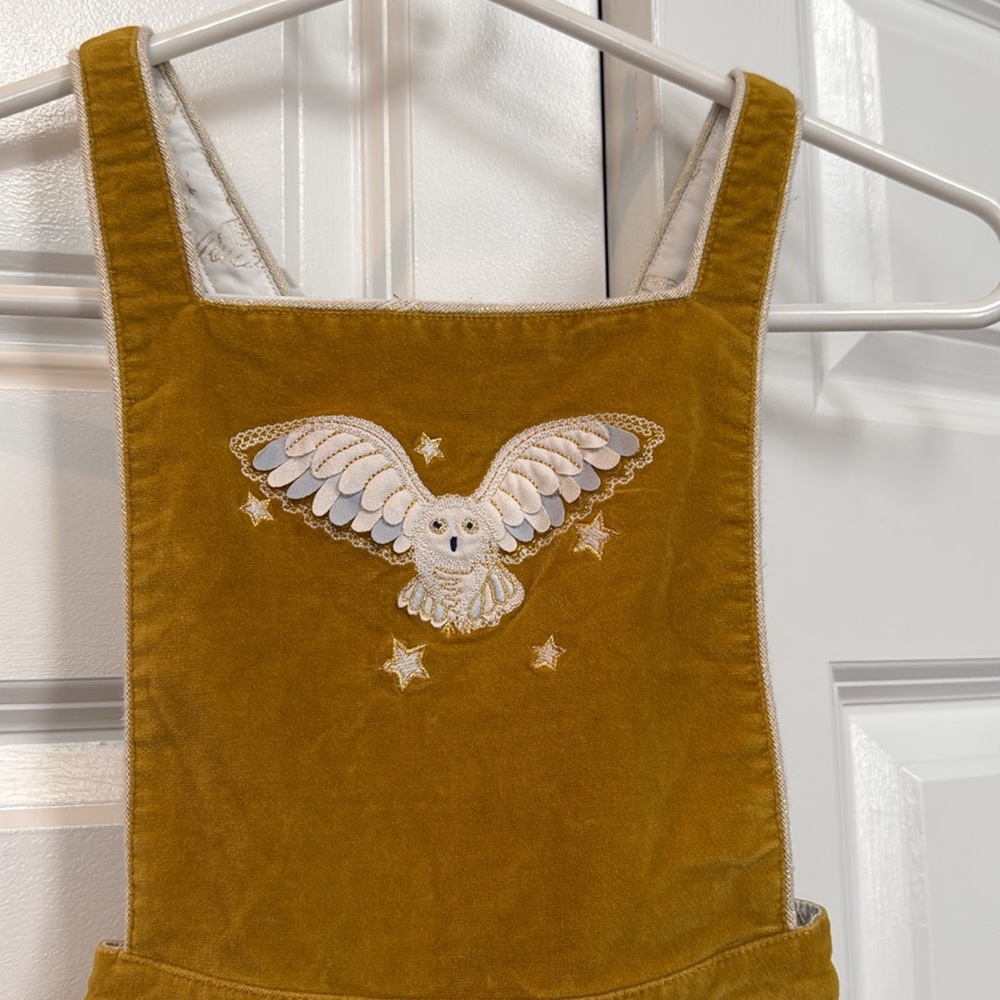 Boden Harry Potter Hedwig yellow overalls HTF - Picture 2 of 7